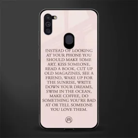 11 Things To Do Phone Case for samsung A11 | Glass Case
