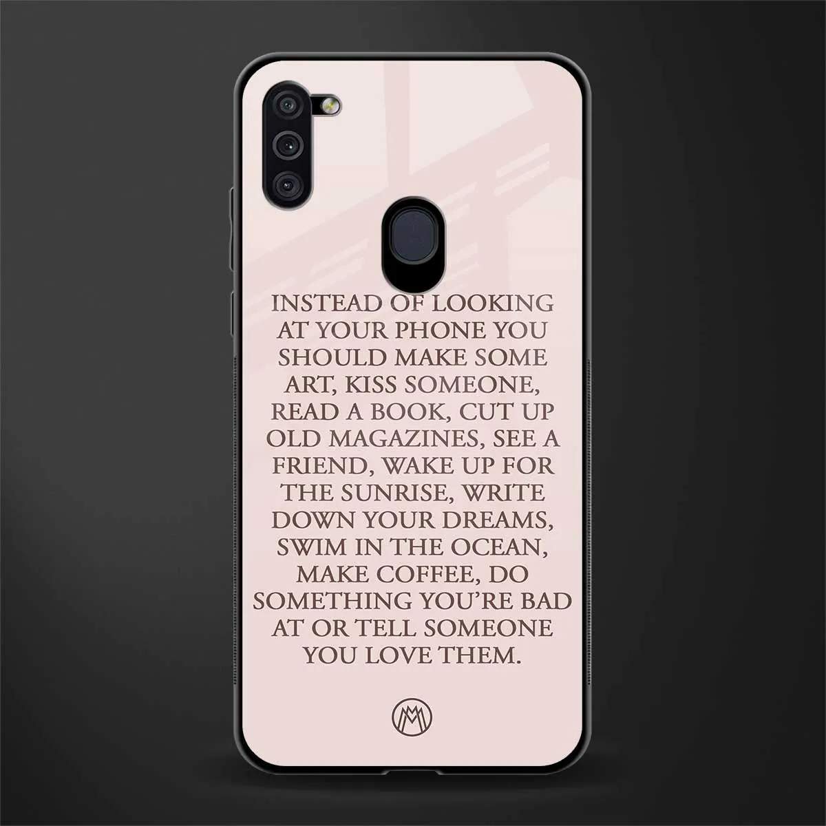 11 Things To Do Phone Case for samsung A11 | Glass Case