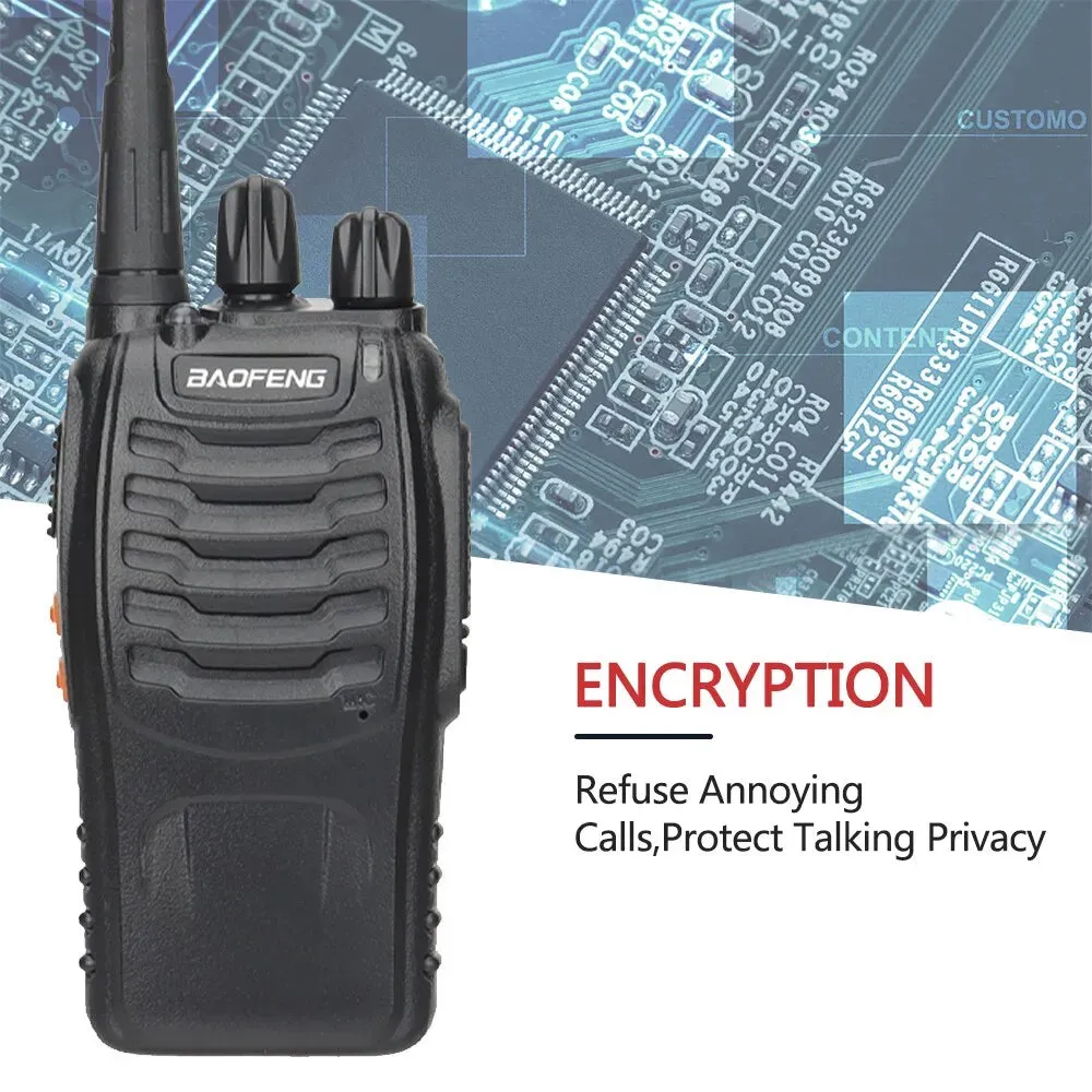 1/2 PCS Baofeng BF 888S Walkie Talkie UHF 400 470MHz 888s Long Range Two Way Ham Radios Transceiver for Hunting Hotel