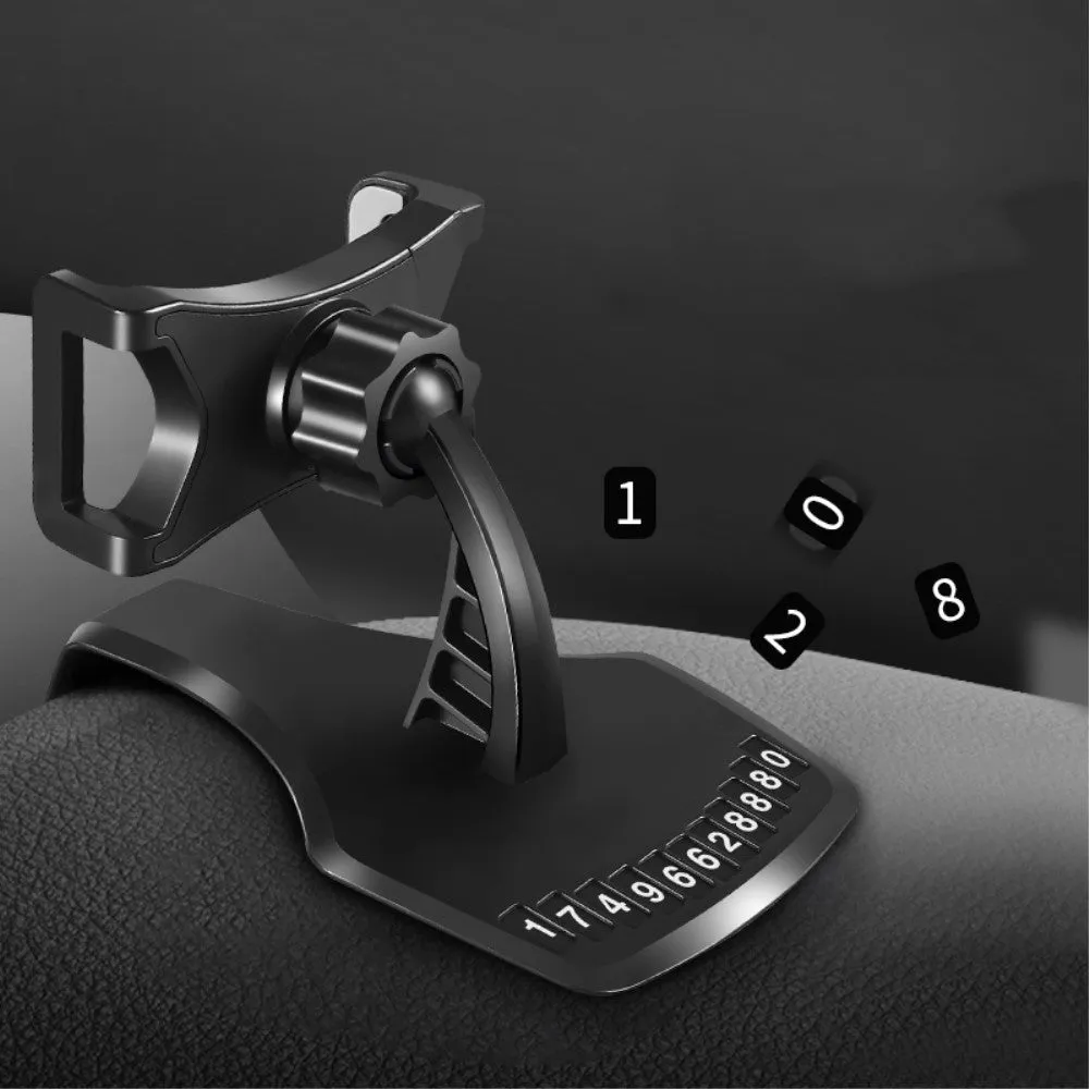 3 in 1 Car GPS Smartphone Holder: Dashboard / Visor Clamp   AC Grid Clip for ZTE Warp Sync - Black