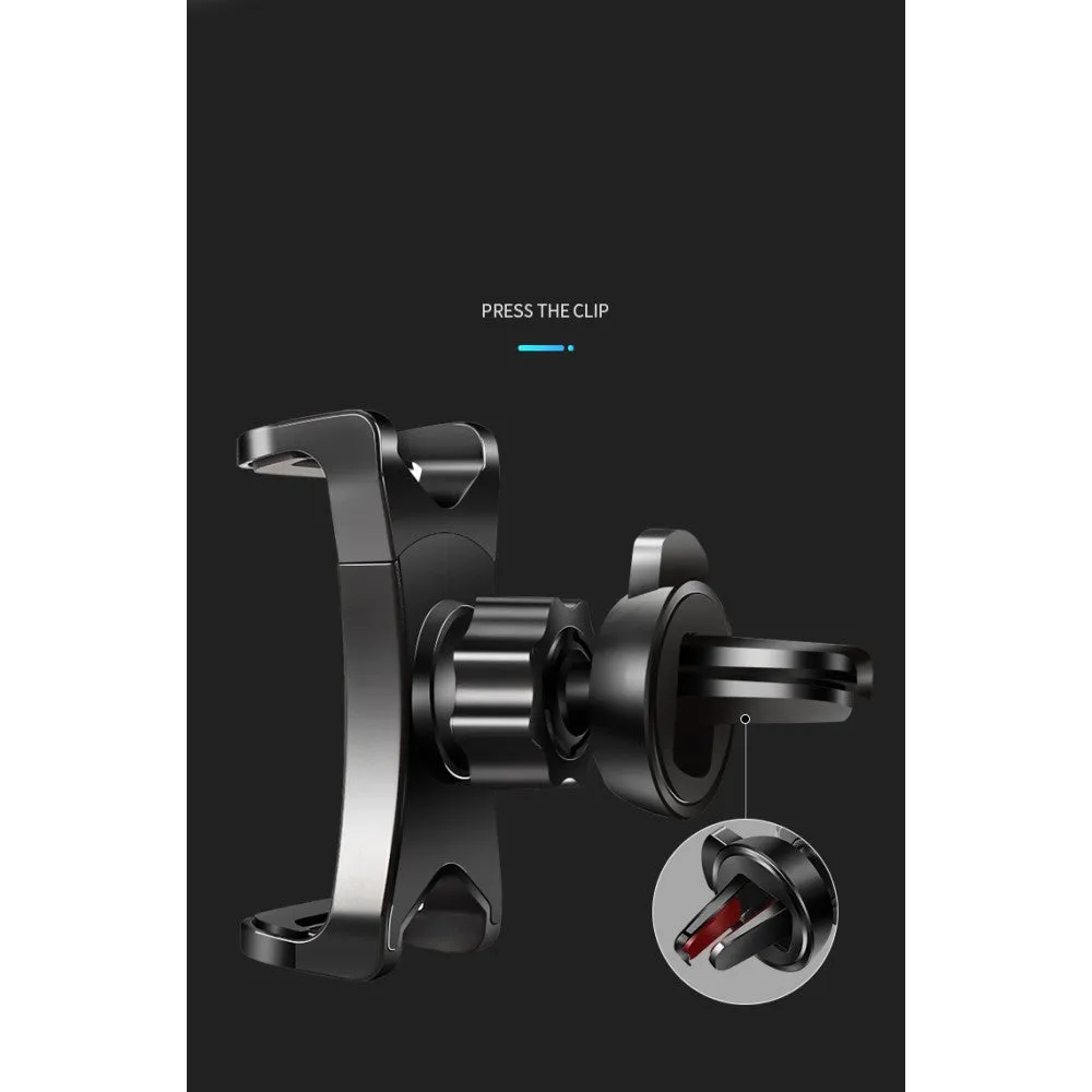3 in 1 Car GPS Smartphone Holder: Dashboard / Visor Clamp   AC Grid Clip for ZTE Warp Sync - Black