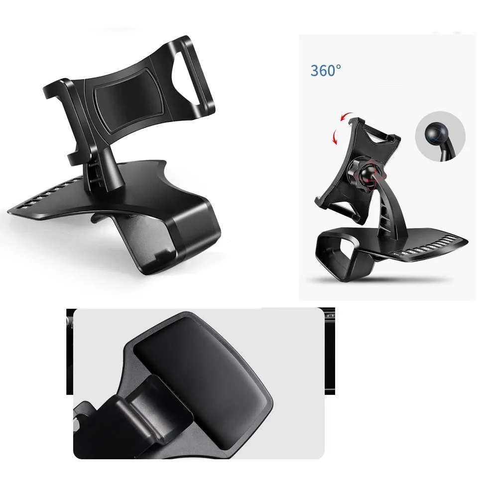 3 in 1 Car GPS Smartphone Holder: Dashboard / Visor Clamp   AC Grid Clip for ZTE Warp Sync - Black