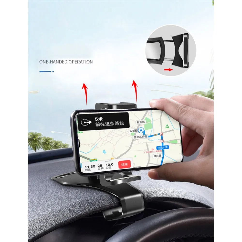 3 in 1 Car GPS Smartphone Holder: Dashboard / Visor Clamp   AC Grid Clip for ZTE Warp Sync - Black