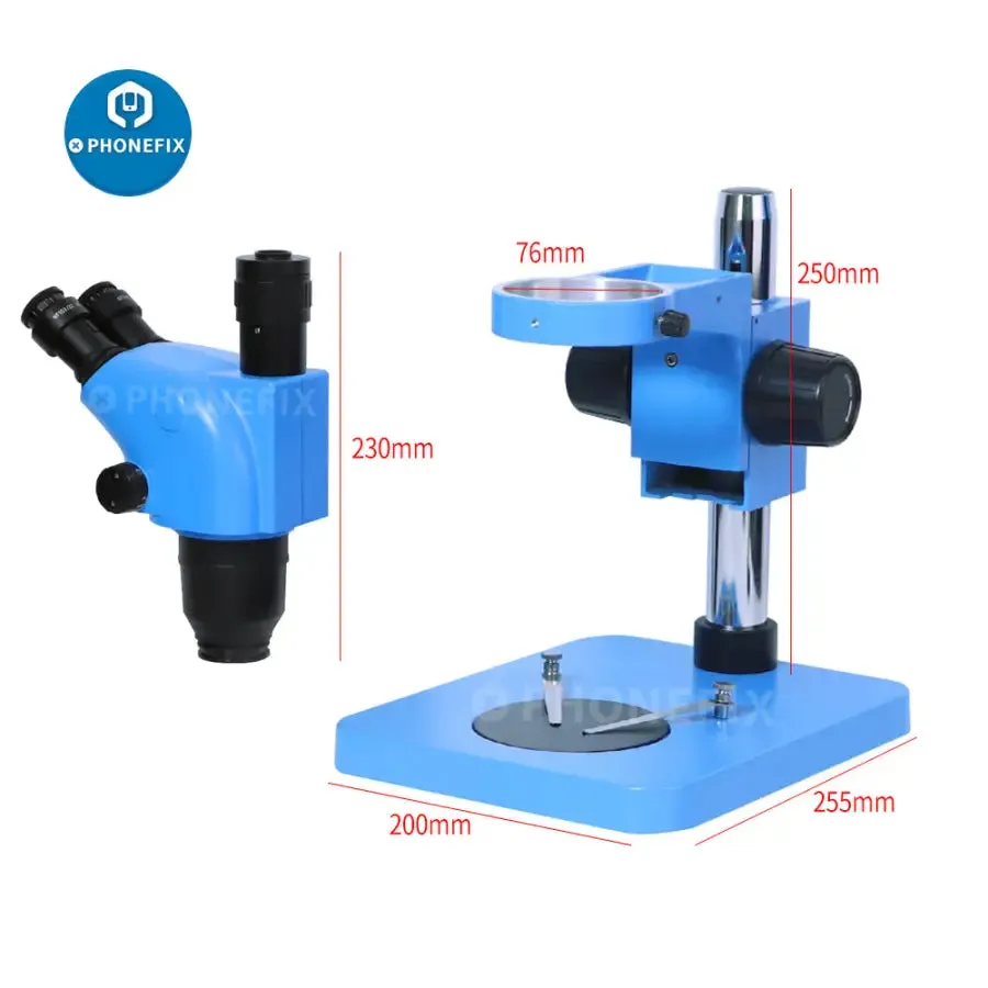 6.5X-65X Trinocular Stereo Zoom Microscope With 10X/20mm Eyepiece