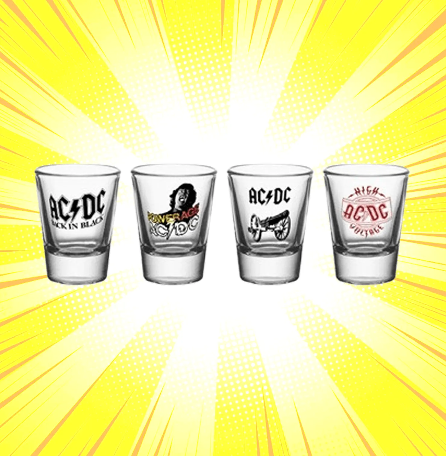 Ac Dc Set Of 4 Shooters