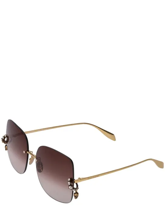 Alexander McQueen   AM0390S jeweled metal sunglasses 