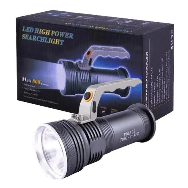 ANDOWL HANDLE FLASHLIGHT, 2X 18650 - T801-10