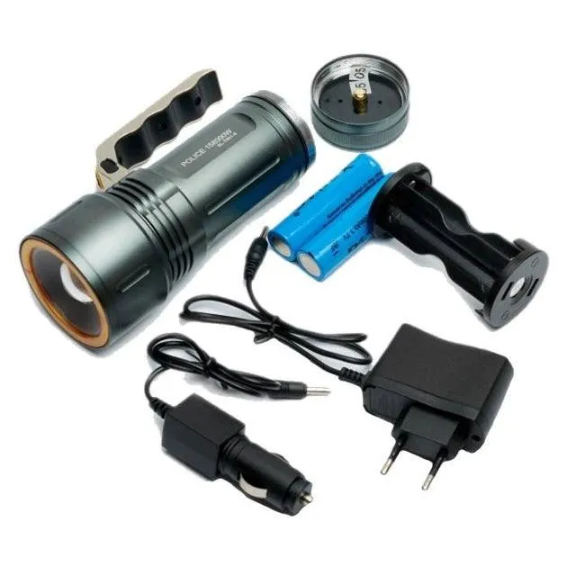 ANDOWL HANDLE FLASHLIGHT, 2X 18650 - T801-10