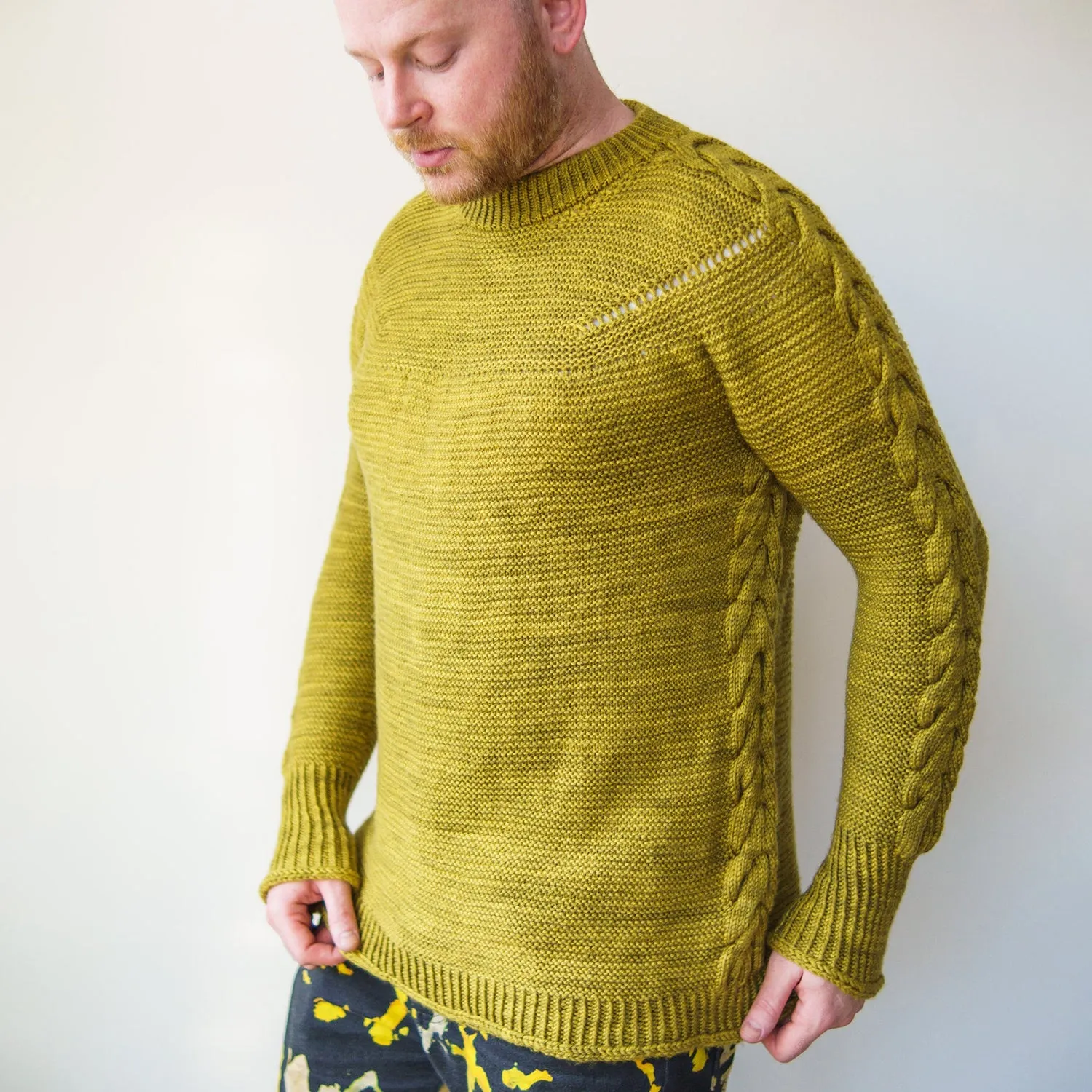 ANTLER SLEEVE SWEATER - GLASS
