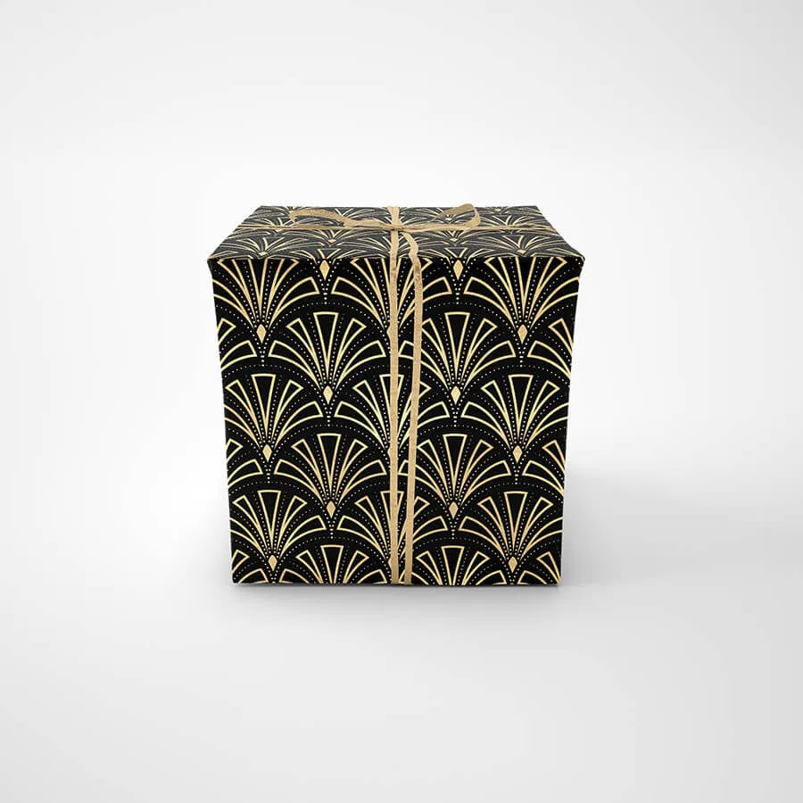 Art Deco Wrapping Paper Set - Large Fan (5 sheets 700mm x 500mm)