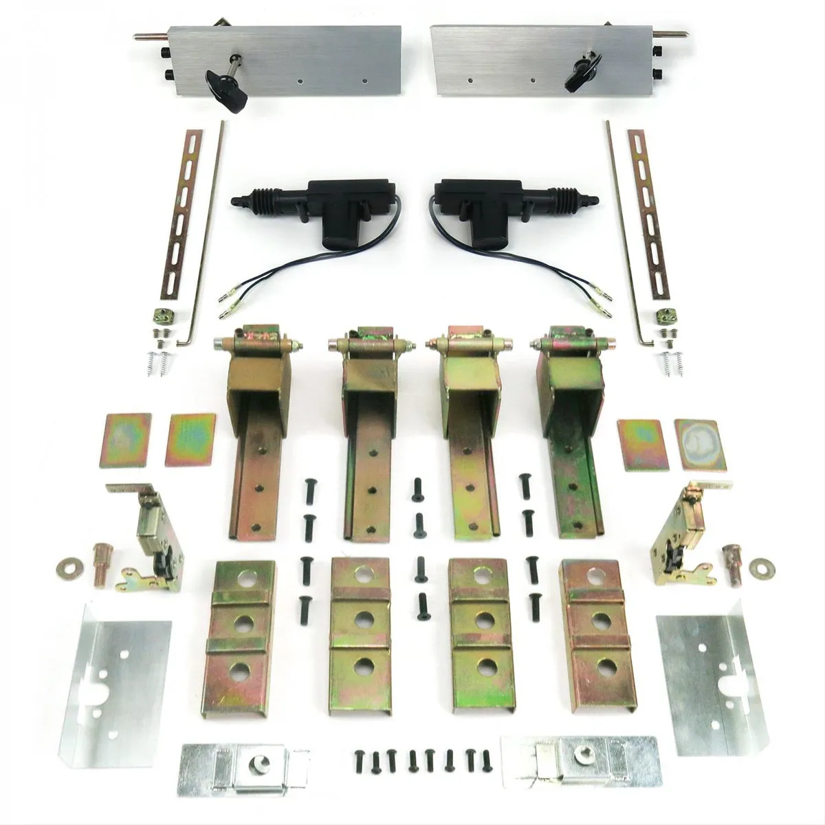Auto-Loc Hidden Door Hinge Kit - Bolt-On - 2-Door - 1-Piece Hinge - Zinc Plated