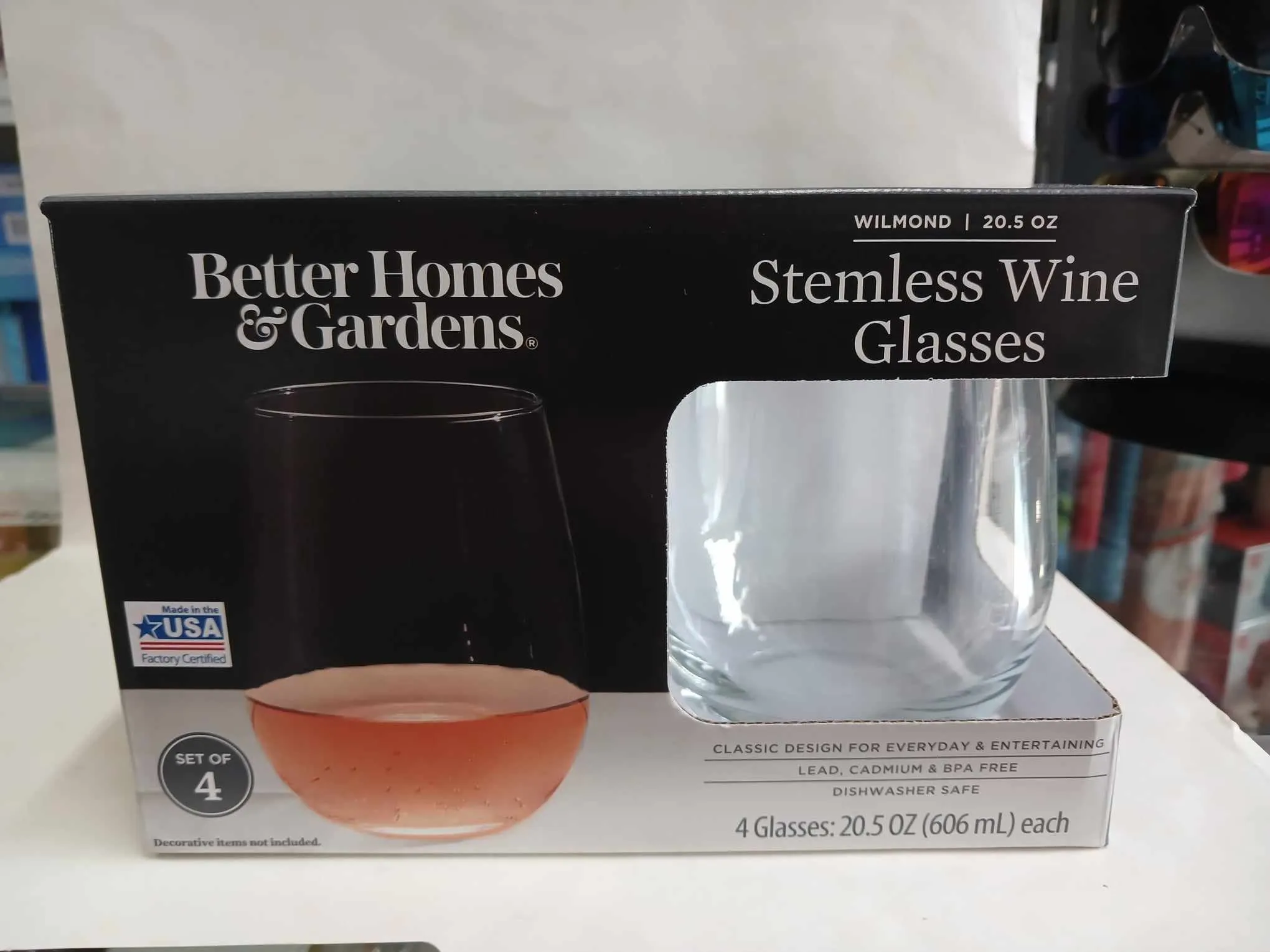 Better Homes & Gardens Wilmond Stemless Wine Glasses