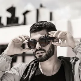 Black Spike Steampunk Goggles