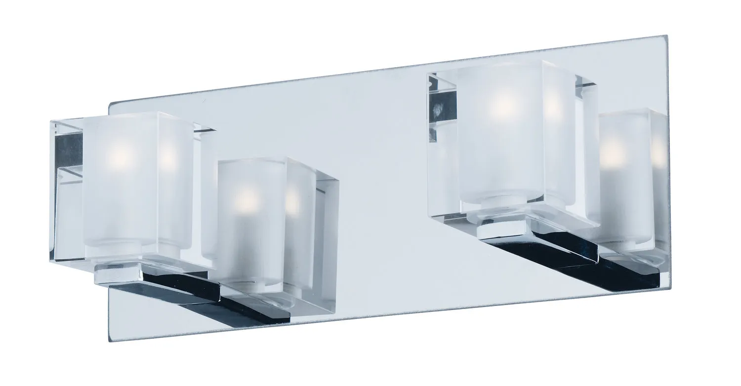 Blocs 2-Light LED Wall Sconce in Polished Chrome