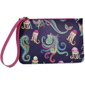 Boho Mermaid Leatherette Wristlet