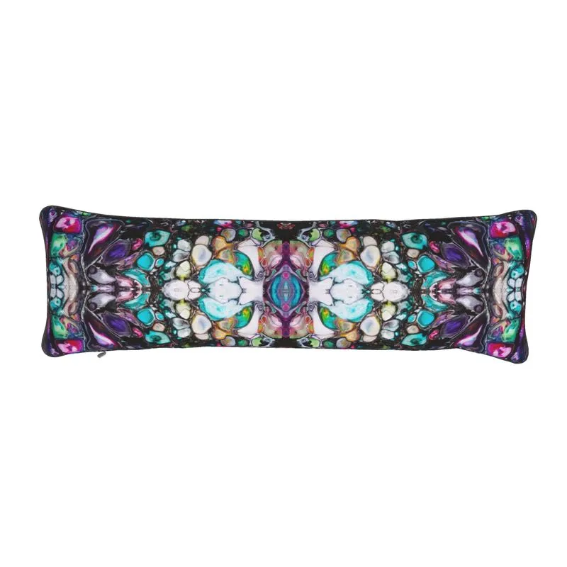 Bolster Cushion. Stained Glass Inspired