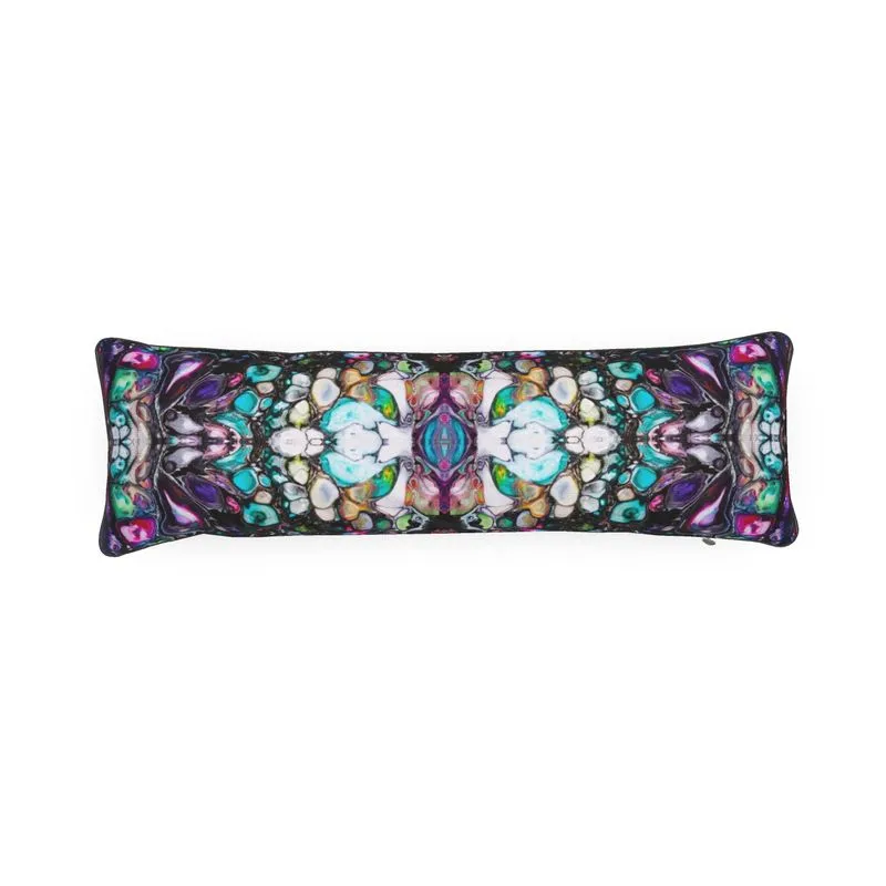 Bolster Cushion. Stained Glass Inspired