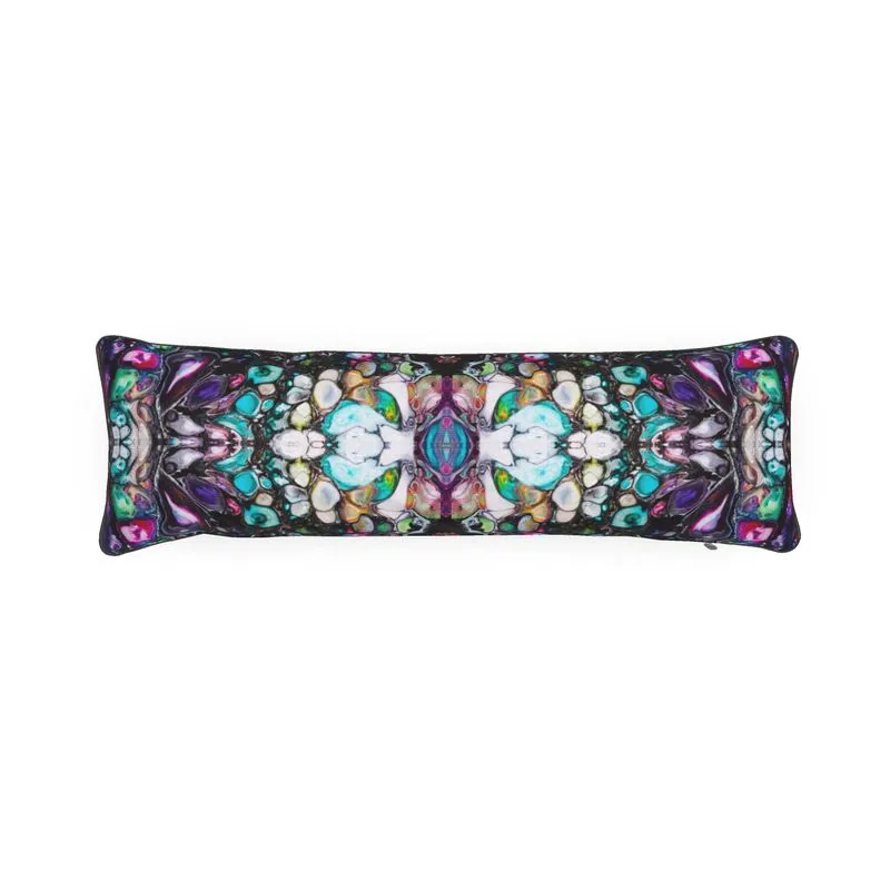 Bolster Cushion. Stained Glass Inspired