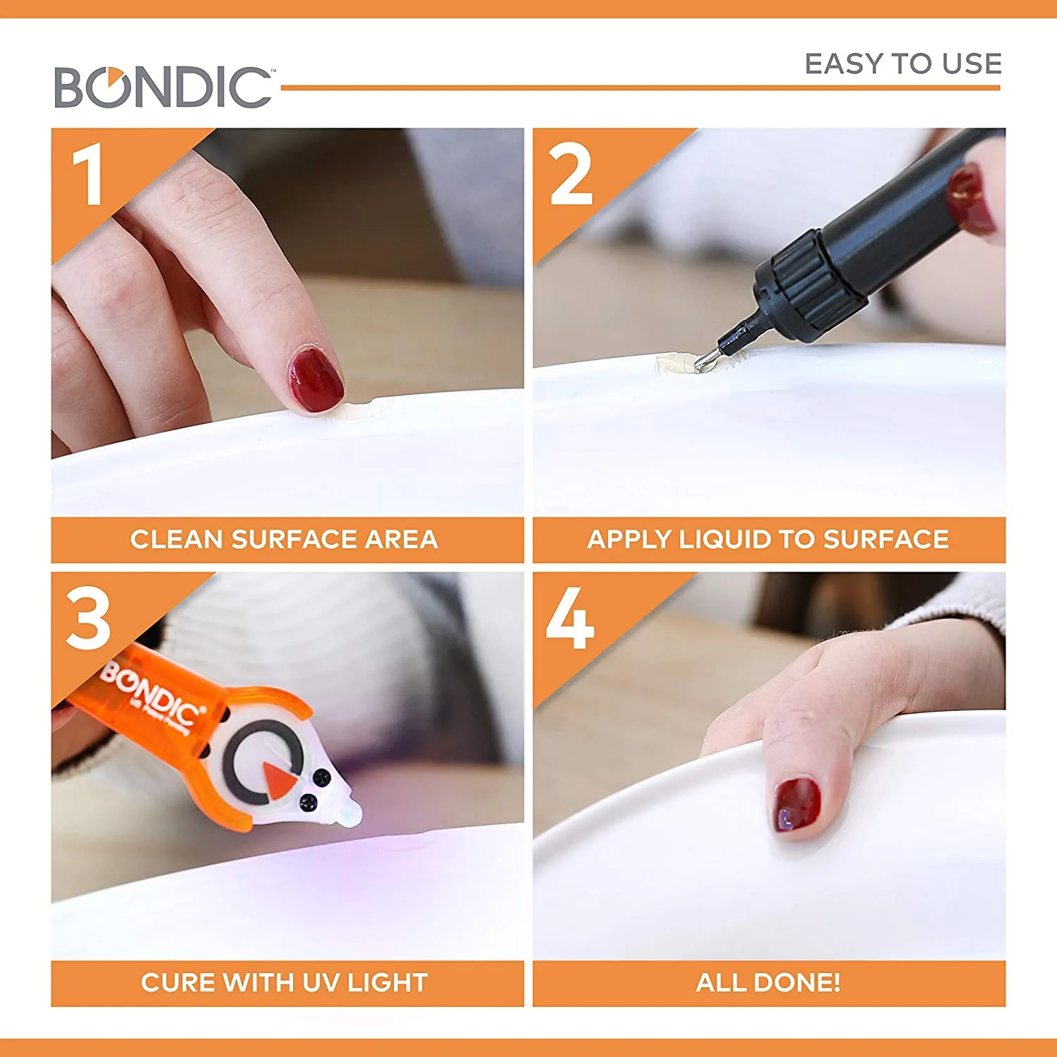 Bondic® -  GENUINE Bondic Refills 5 x 4 Gram - The  Worlds First Liquid Plastic Welder