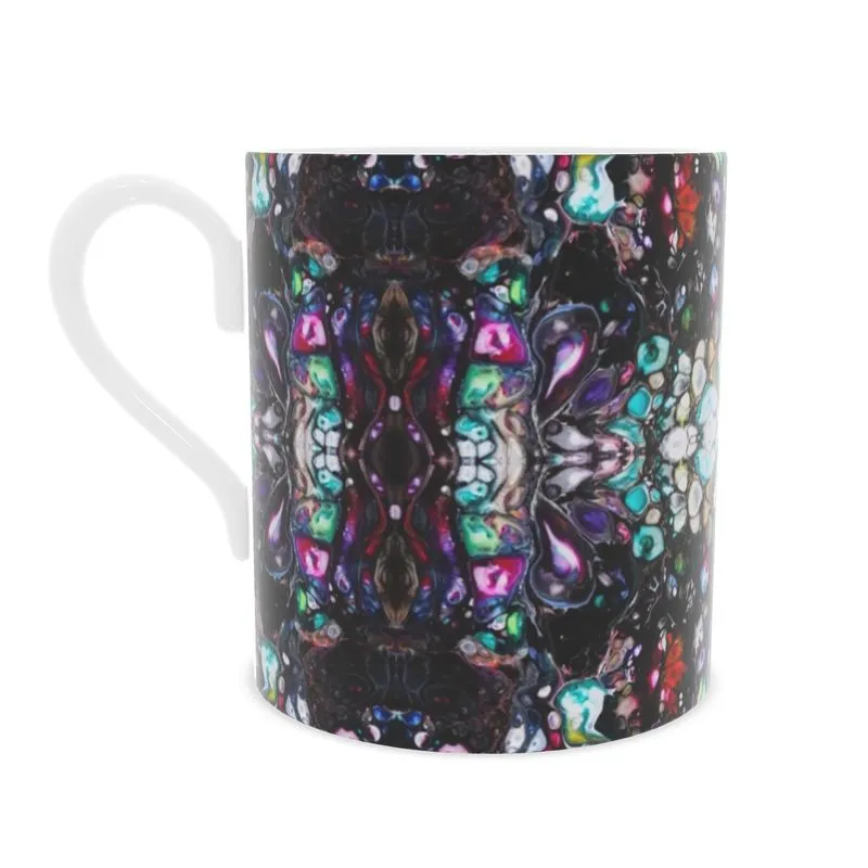 Bone China Mug. Stained Glass Inspired