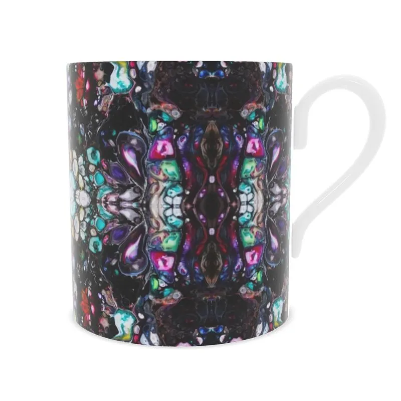 Bone China Mug. Stained Glass Inspired