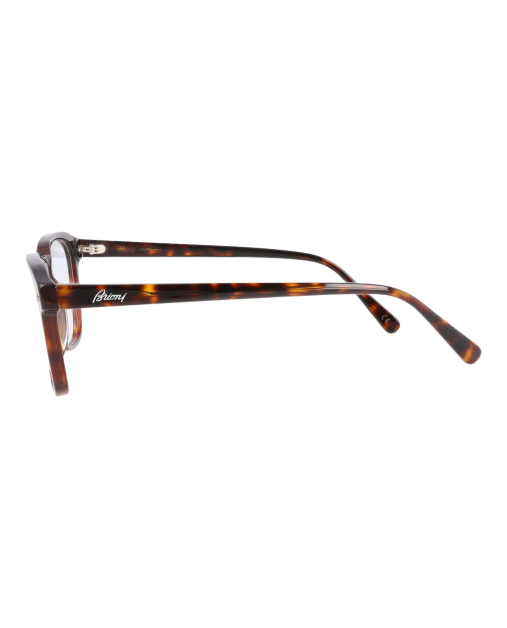 Brioni Mens Square/Rectangle Havana Havana Transparent Fashion Designer Eyewear