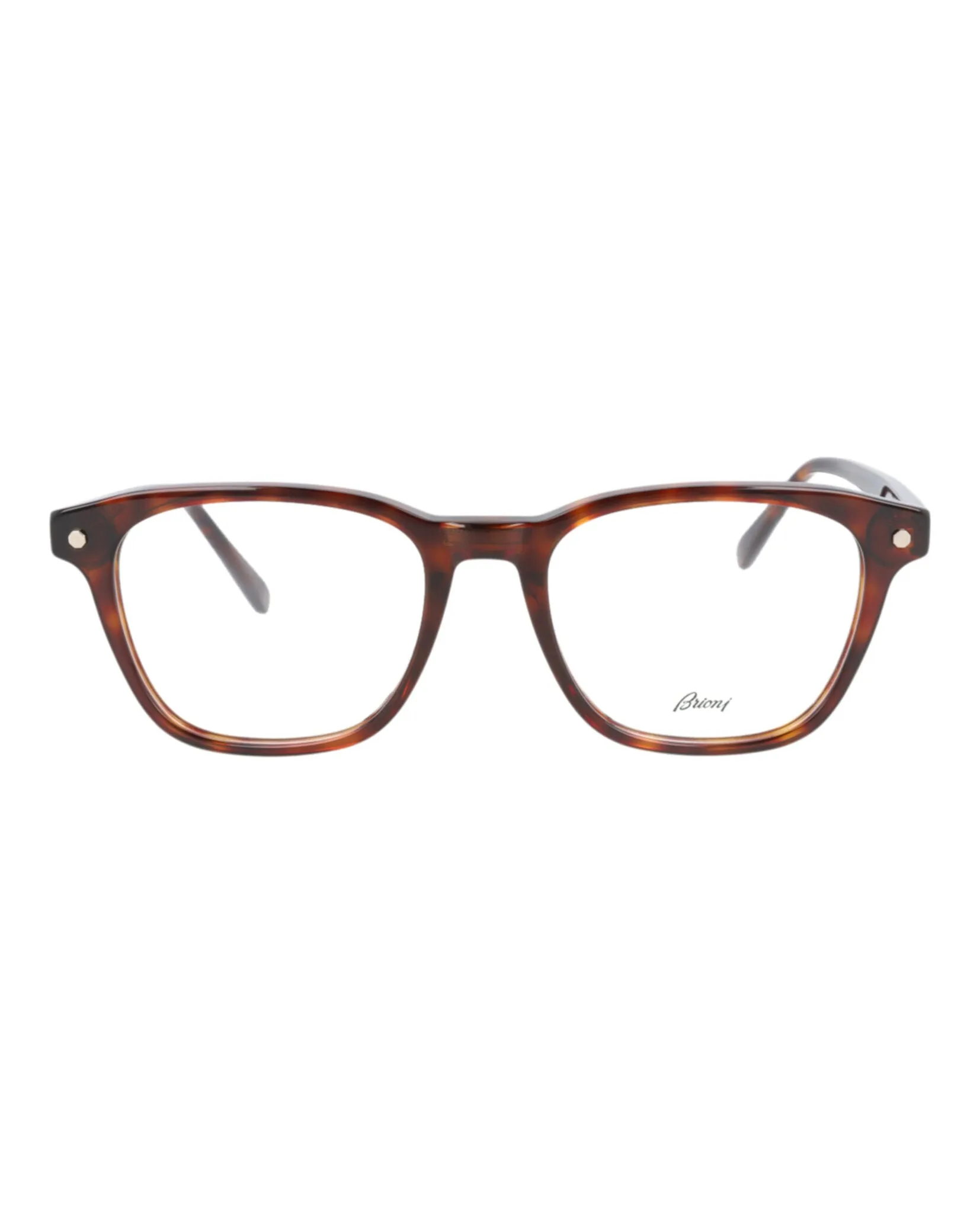 Brioni Mens Square/Rectangle Havana Havana Transparent Fashion Designer Eyewear