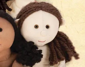 BROWN Hair, BROWN Eyed Rag Doll 'BODY' Kit - 54cm when made