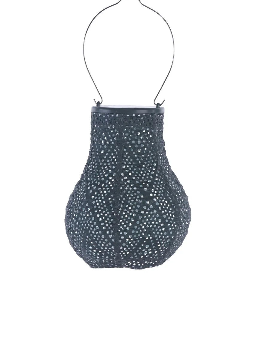 Bulb Ikat LED Lantern - Green