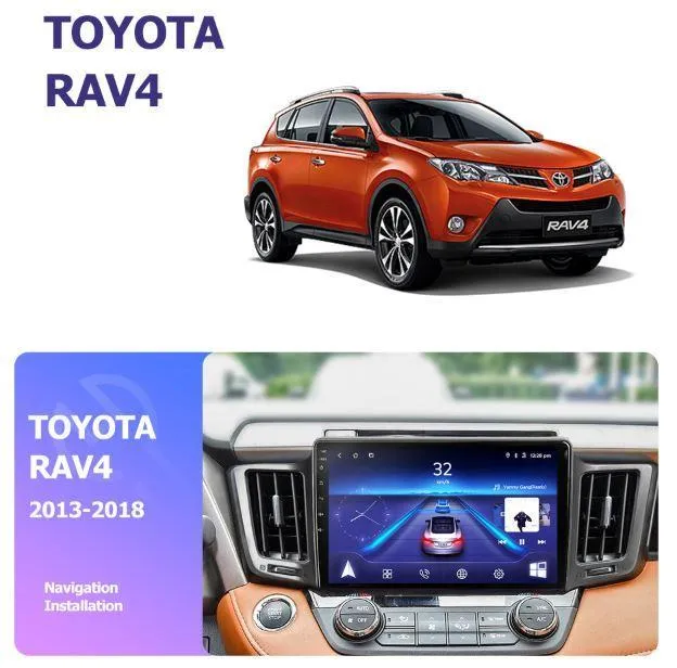 Car Dealz 10.2" Android 10.0 For Toyota RAV4 2012-2018 In Dash Plus OEM Fascia
