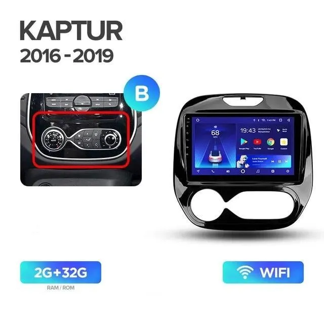 Car Dealz 10.2" Android 10.0 Renault Kaptur 2016-2019 w CAM In Dash Plus OEM Fascia