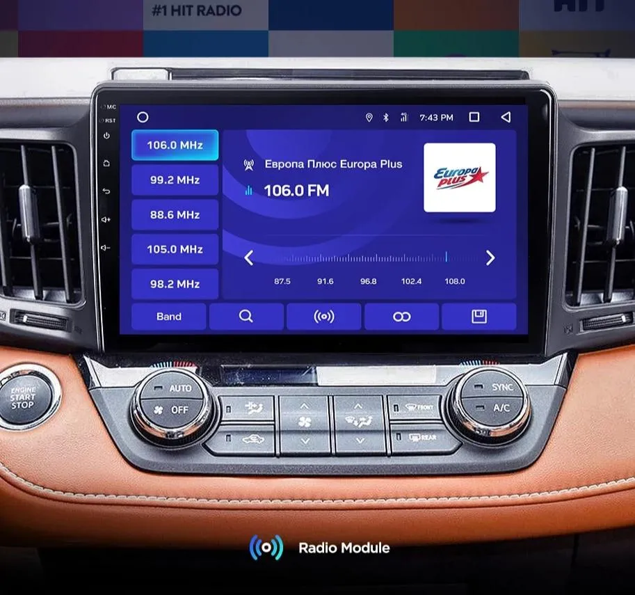 Car Dealz 10.2" Android 10.0 Toyota RAV4 4 XA40 5 XA50 2012-2018 In Dash Plus OEM Fascia