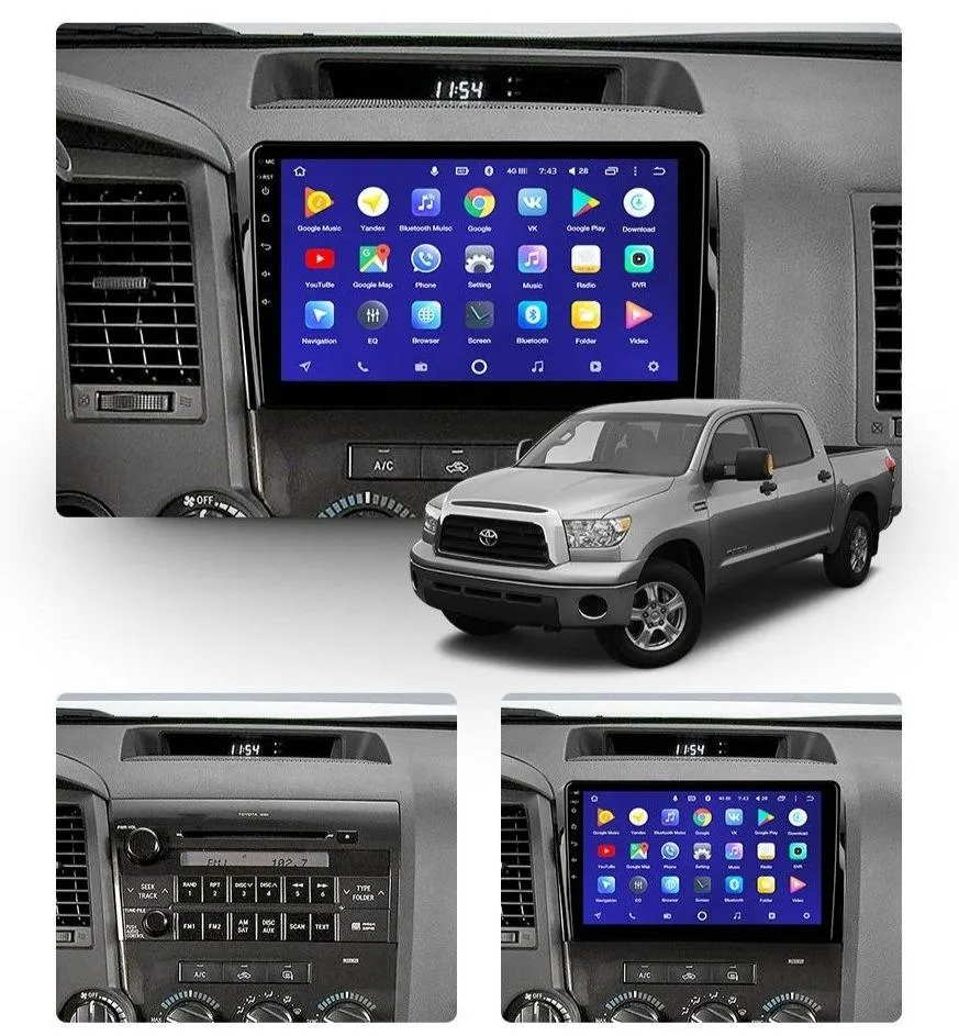 Car Dealz 10.2" Android 10.0 Toyota Tundra XK50 2007-2013 In Dash Plus OEM Fascia