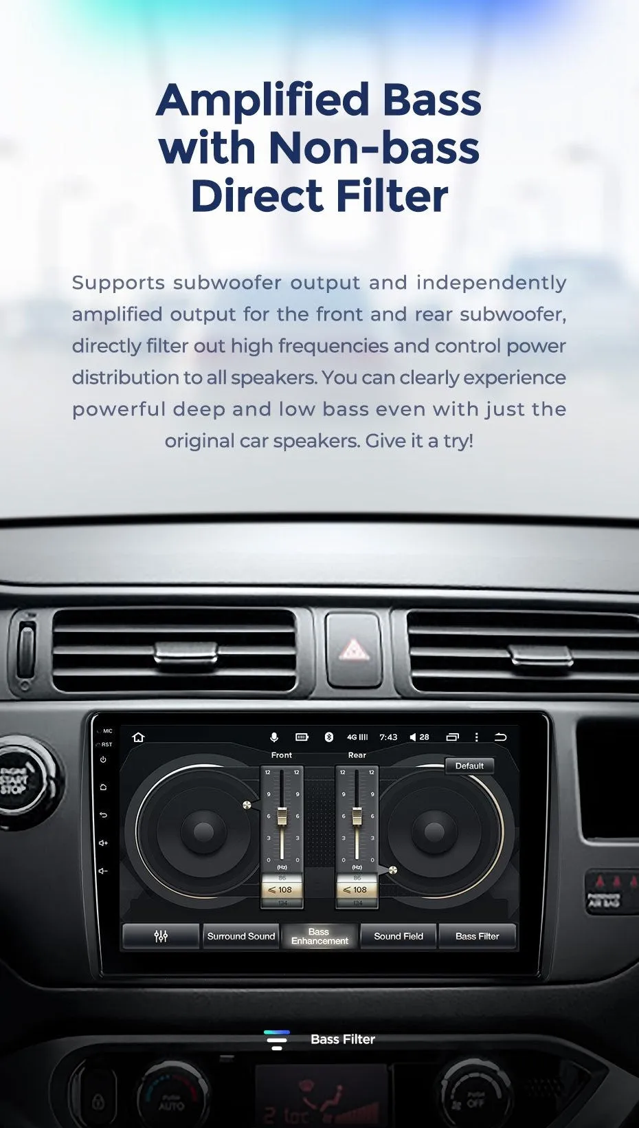 Car Dealz 10.2" Android 8.1 Audi Q3 1 8U 2011 – 2018 GPS Bluetooth Car Player Navigation Radio Stereo DVD Head Unit In Dash Plus OEM Fascia