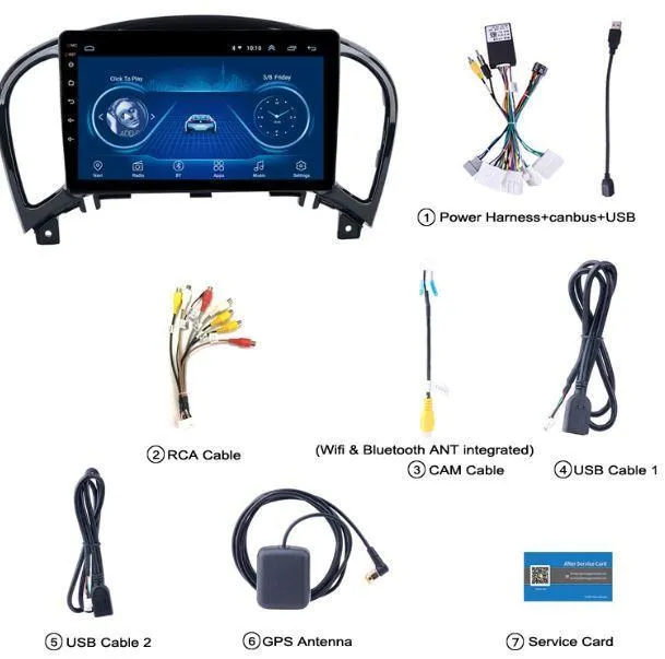 Car Dealz 9" Android 10.0 For Nissan Juke 2004-2016 In Dash Plus OEM Fascia