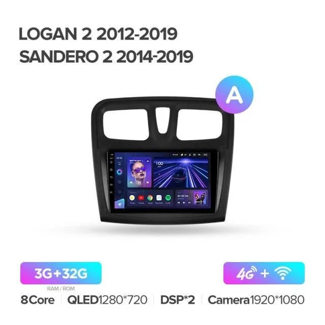Car Dealz Elite 4G Data Model 10.2" Android 12.0 For Renault Logan 2 2012 - 2019 Sandero 2 2014 - 2019