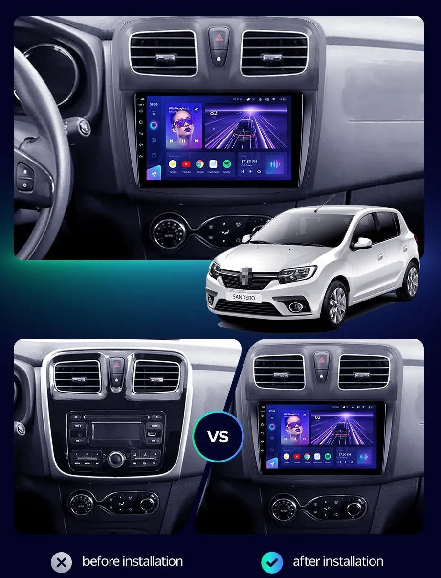 Car Dealz Elite 4G Data Model 10.2" Android 12.0 For Renault Logan 2 2012 - 2019 Sandero 2 2014 - 2019