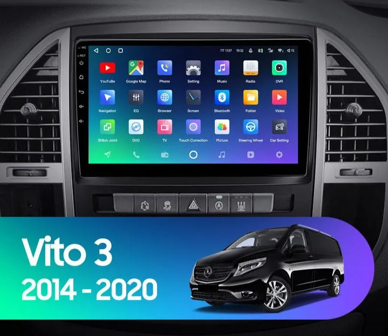 Car Dealz Premium Advanced 4G Data Model 10.2" Android 12.0 For Mercedes Benz Vito 3 W447 2014 - 2020