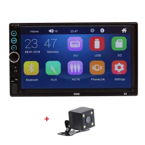 Car Radio 7-inch Hd Dual Din 12v Radio Bluetooth-compatible