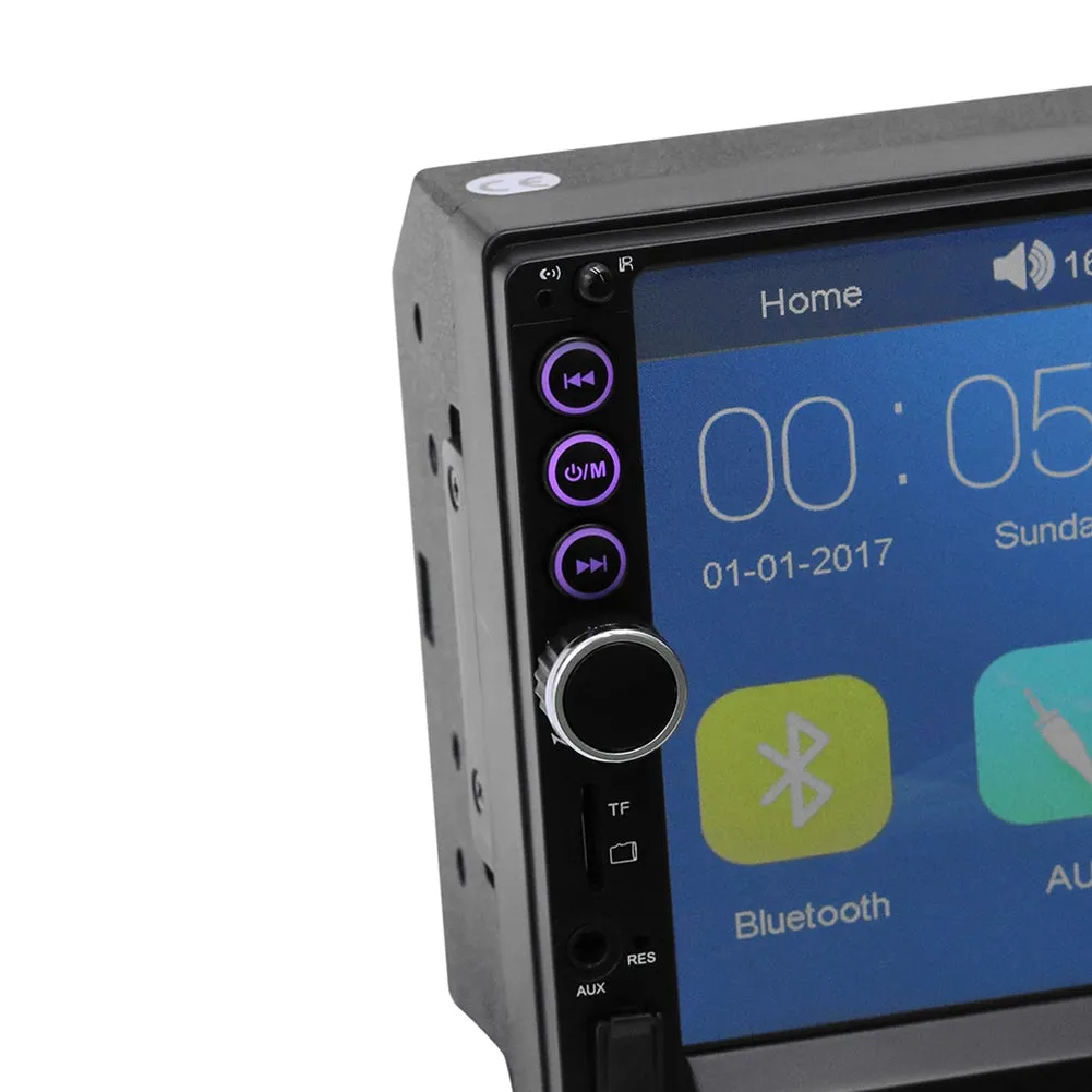 Car Radio 7-inch Hd Dual Din 12v Radio Bluetooth-compatible