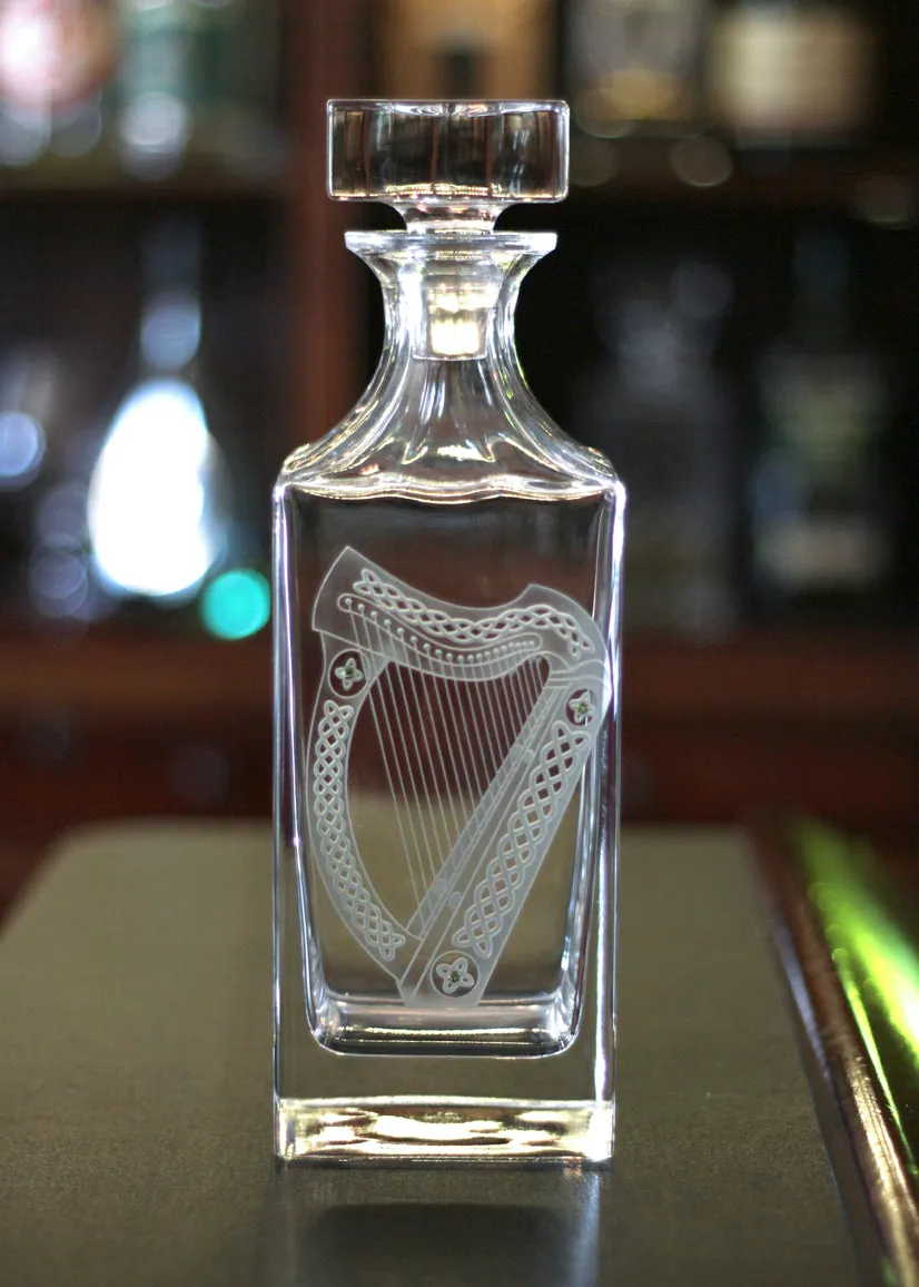Celtic Harp Square Decanter