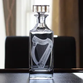 Celtic Harp Square Decanter
