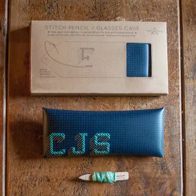 CHASING THREADS • Stitch Your Own Pencil or Glasses Case Kit • Navy • NEW