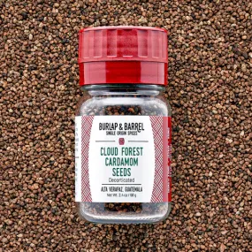 Cloud Forest Cardamom Seeds from Burlap & Barrel | 2.4 oz grinder jar