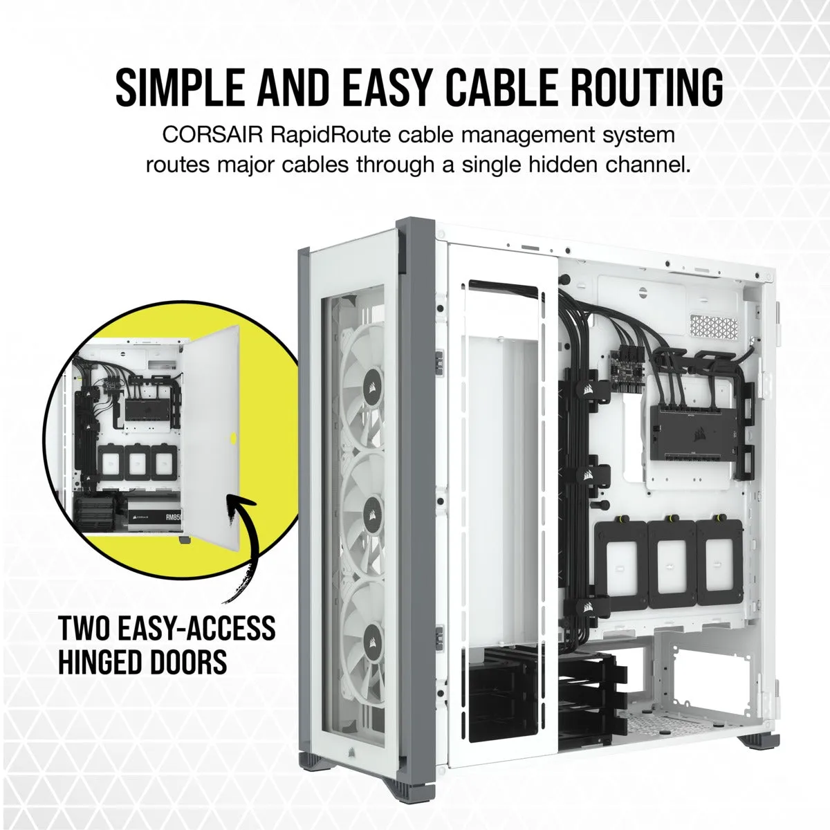 Corsair iCUE 7000X RGB Tempered Glass Full-Tower ATX PC Case (White)