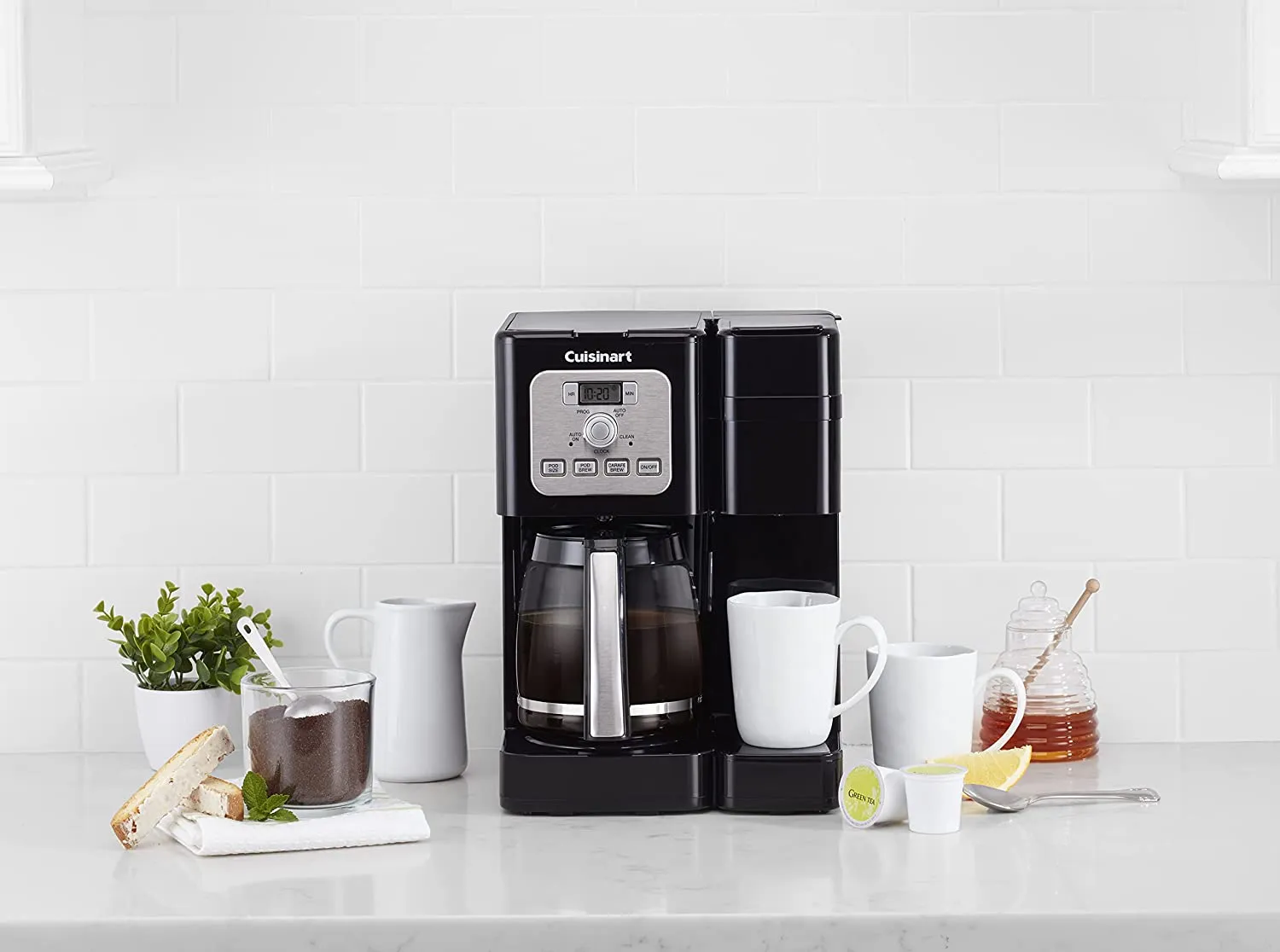 Cuisinart 12-Cup Coffee Center Brew Basics  Coffeemaker, 2-in-1 Pods   Drip, Black - Certified Refurbished