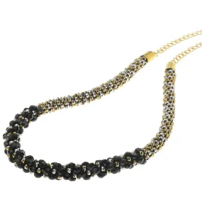 Deluxe Beaded Kumihimo Necklace - Black Tie - Exclusive Beadaholique Jewelry Kit