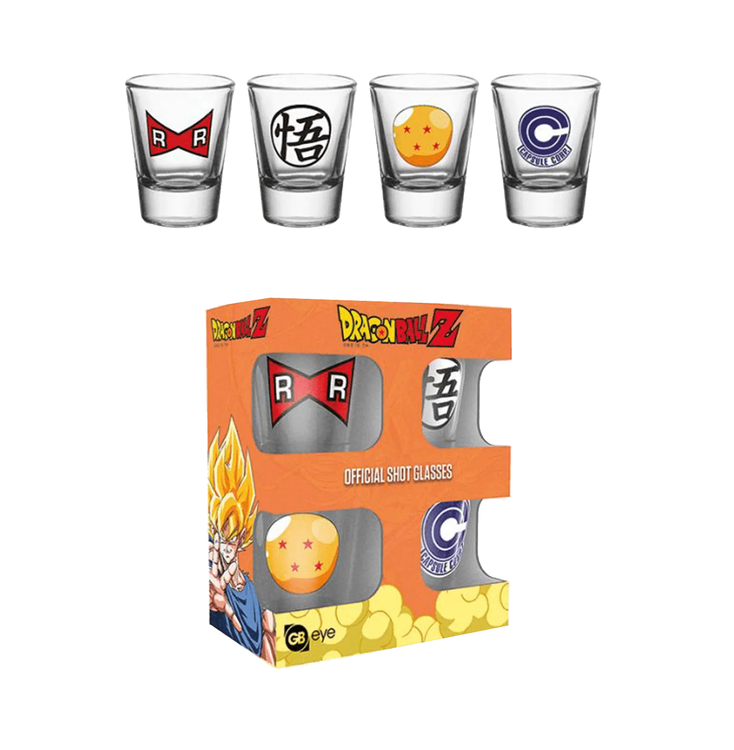 Dragon Ball Dbz Mix Set Of 4 Shooters
