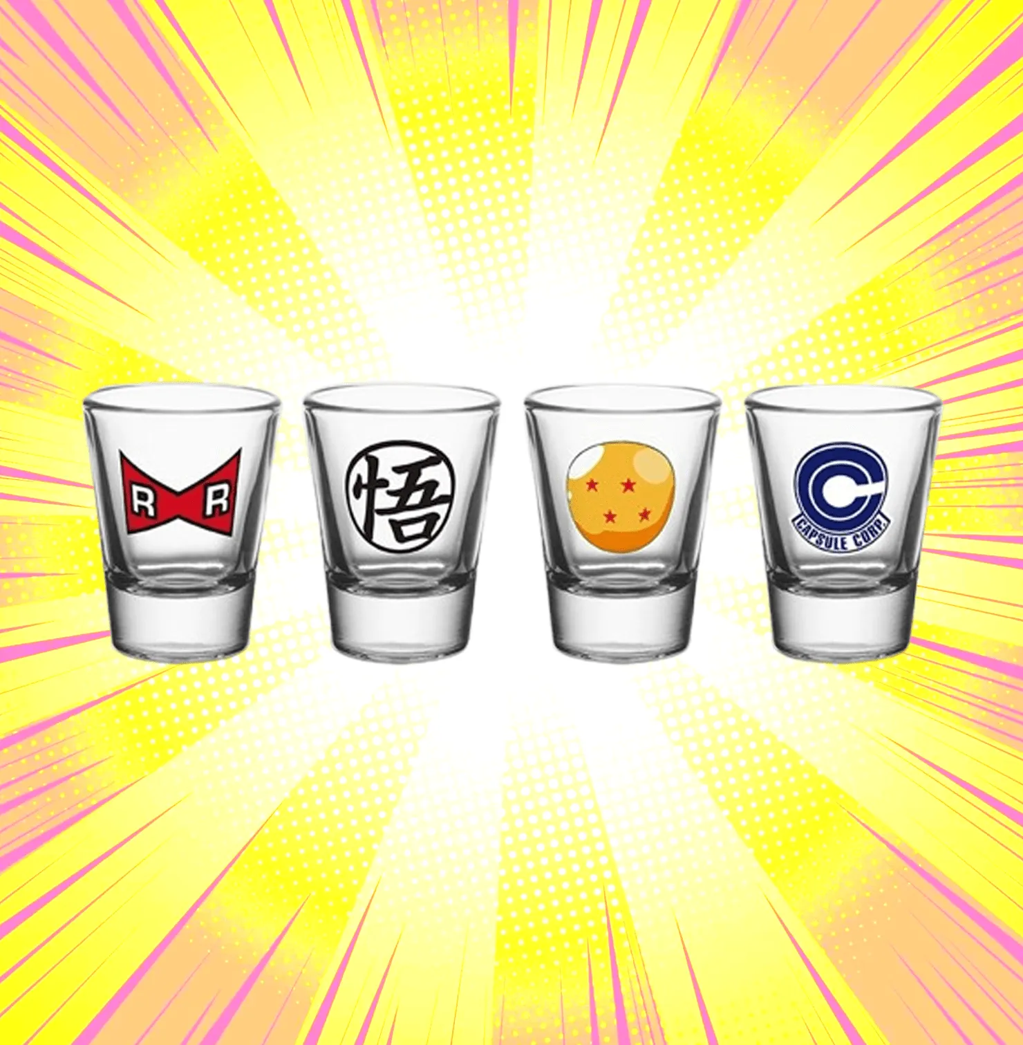 Dragon Ball Dbz Mix Set Of 4 Shooters
