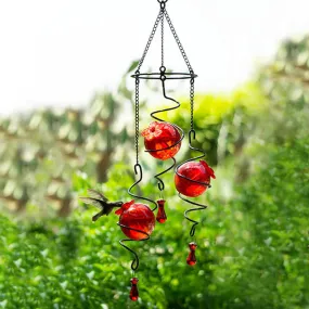 Droplet Spirals 3 Hummingbird Feeder